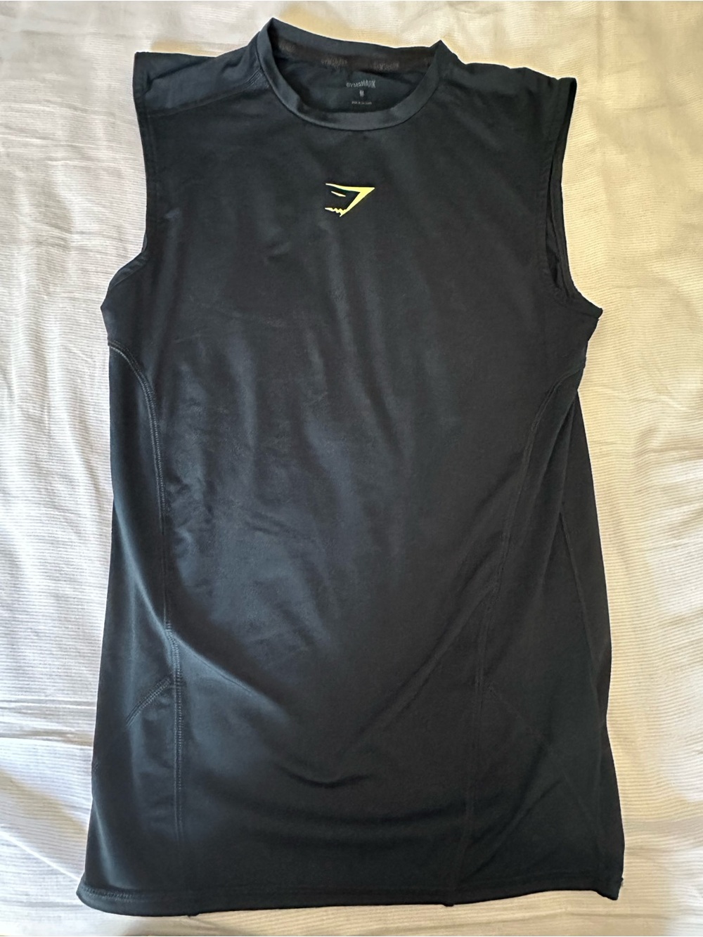 Gymshark Black Sleeveless Athletic Tank with  Logo